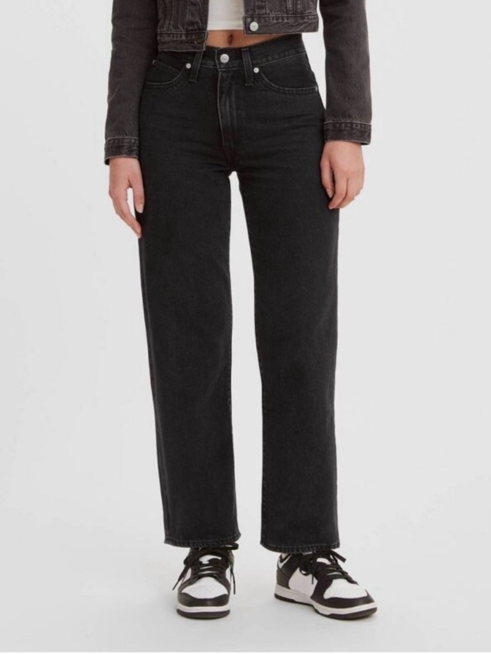 Levi’s 94 Baggy High-Rise Straight Jeans in Black